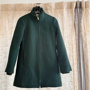 J. Crew Dark Green Wool Coat